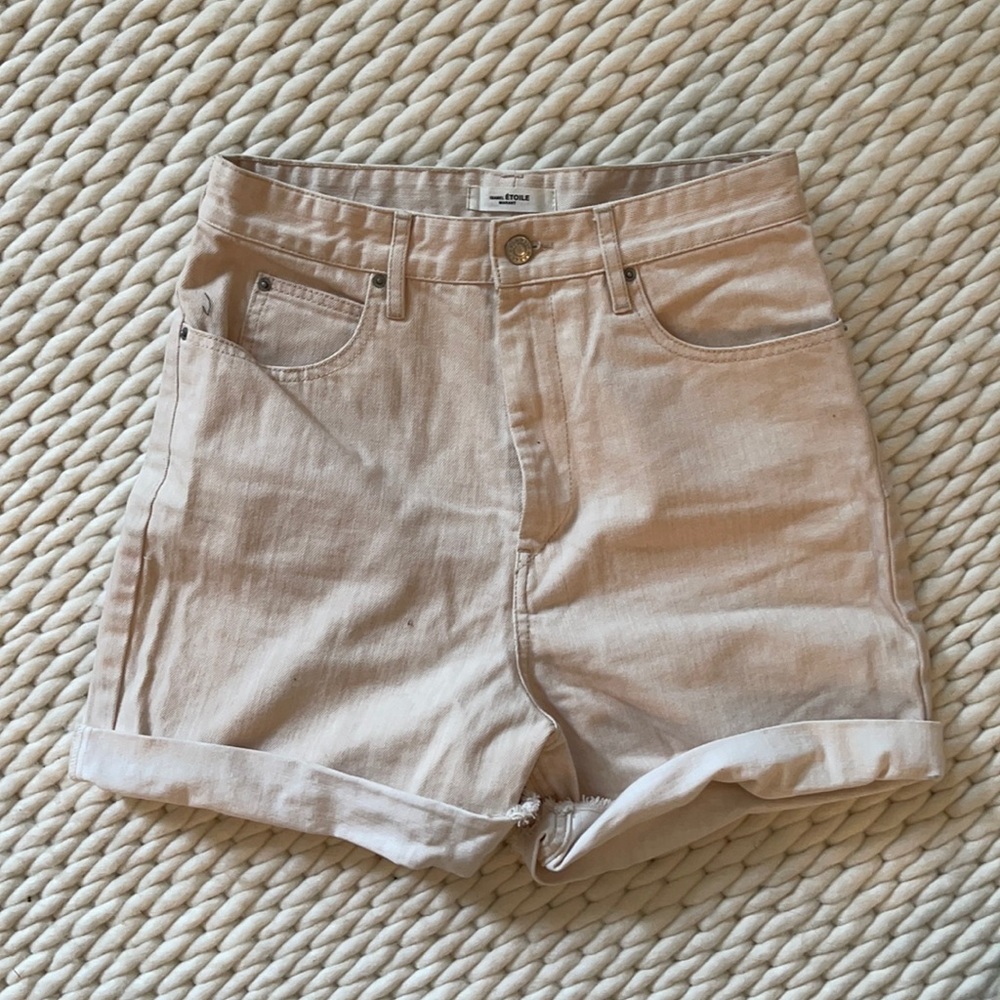 Cream denim shorts from Isabel Marant Etoile